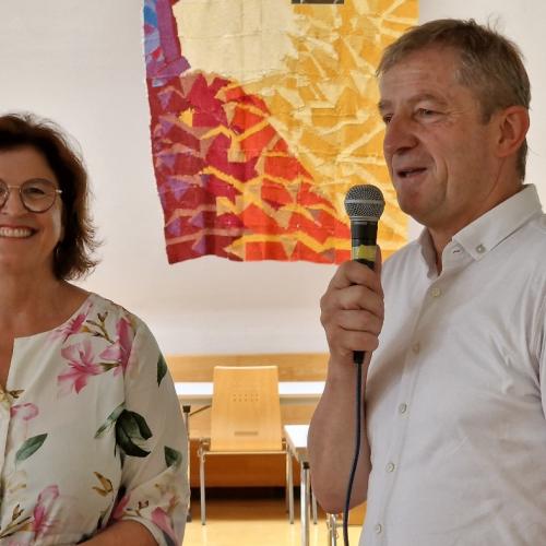 Obfrau Angela Tusch und Direktor Klammer